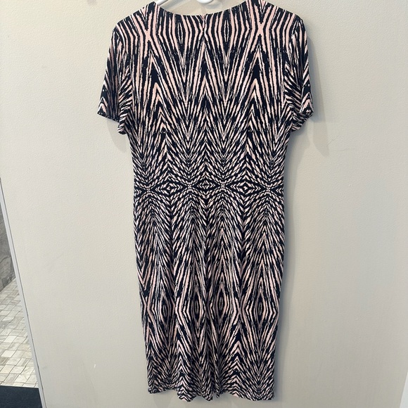 LONDON TIMES WOMEN'S DRESS BLACK AND PINK GEO DESIGN SIZE 10 - Picture 5 of 6